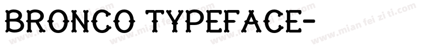 Bronco Typeface字体转换